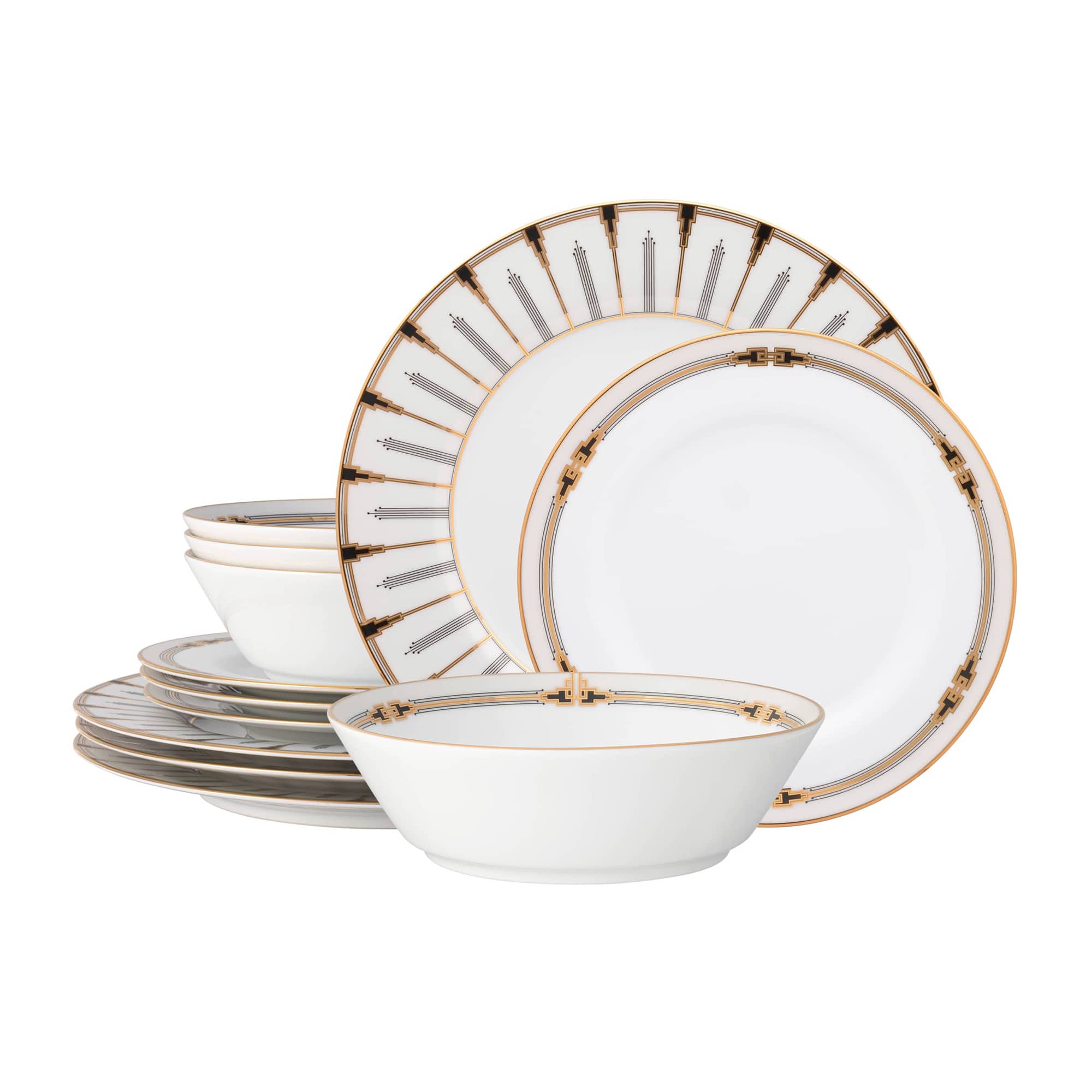Noritake Empire Gold Dinner Coupe Set 12pc | Kitchen Warehouse